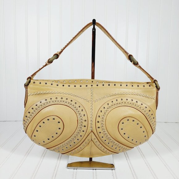 Cole Haan Handbags - Cole Haan Village Grommet SP06 Pebble Leather Stitch Shoulder  Handbag 0136